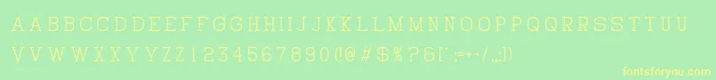 HistryV Font – Yellow Fonts on Green Background