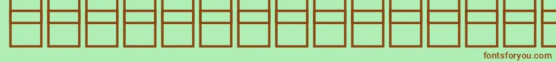 Шрифт Mathsymbols3 – коричневые шрифты на зелёном фоне