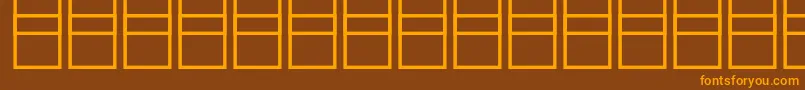 Fonte Mathsymbols3 – fontes laranjas em um fundo marrom