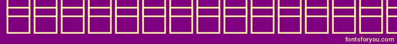 Mathsymbols3-Schriftart – Gelbe Schriften auf violettem Hintergrund