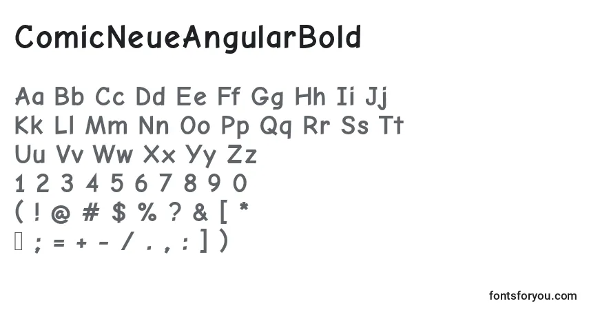 Шрифт ComicNeueAngularBold – алфавит, цифры, специальные символы