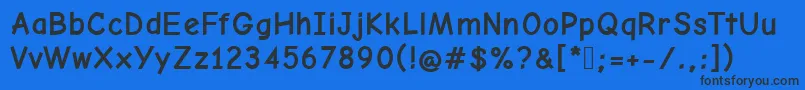 ComicNeueAngularBold Font – Black Fonts on Blue Background