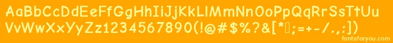 ComicNeueAngularBold Font – Yellow Fonts on Orange Background