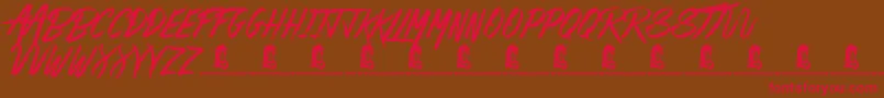 MegaTeam Font – Red Fonts on Brown Background