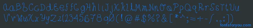 Hsfhoneywind Font – Blue Fonts on Black Background