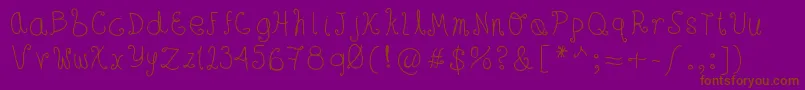 Hsfhoneywind Font – Brown Fonts on Purple Background