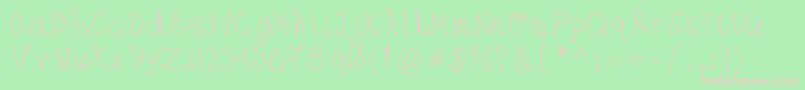 Hsfhoneywind Font – Pink Fonts on Green Background