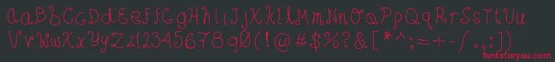 Hsfhoneywind Font – Red Fonts on Black Background