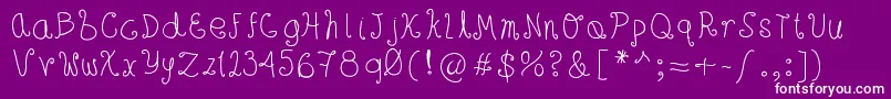 Hsfhoneywind Font – White Fonts on Purple Background