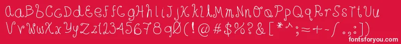 Hsfhoneywind Font – White Fonts on Red Background