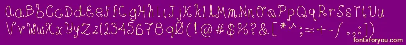 Hsfhoneywind Font – Yellow Fonts on Purple Background