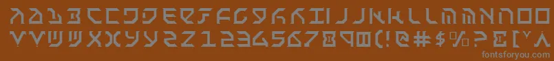 FantazianLight-fontti – harmaat kirjasimet ruskealla taustalla