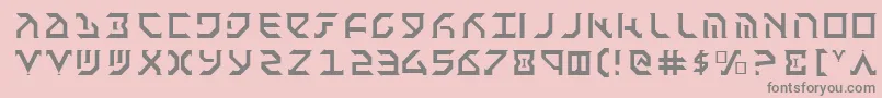 FantazianLight-fontti – harmaat kirjasimet vaaleanpunaisella taustalla