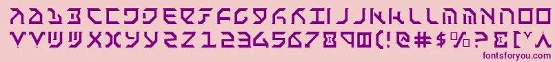 FantazianLight-Schriftart – Violette Schriften auf rosa Hintergrund