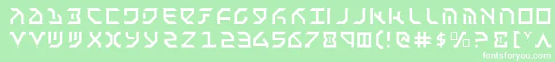 FantazianLight-fontti – valkoiset fontit vihreällä taustalla