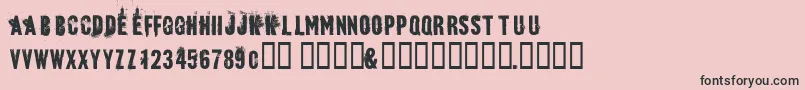 Bluebaby Font – Black Fonts on Pink Background