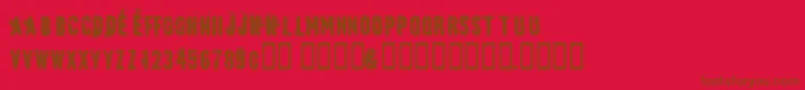 Bluebaby Font – Brown Fonts on Red Background