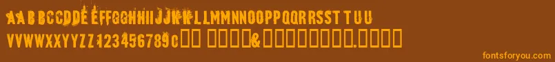 Bluebaby Font – Orange Fonts on Brown Background