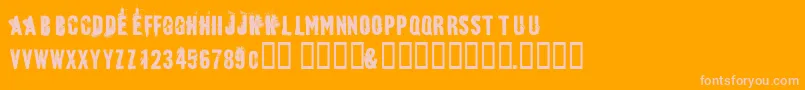 Bluebaby Font – Pink Fonts on Orange Background