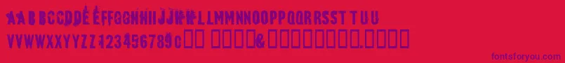 Bluebaby Font – Purple Fonts on Red Background