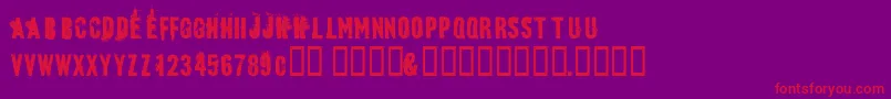 Bluebaby Font – Red Fonts on Purple Background