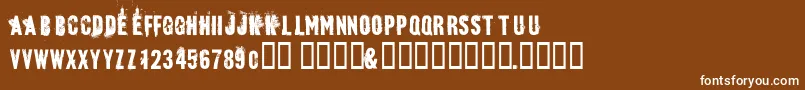 Bluebaby Font – White Fonts on Brown Background
