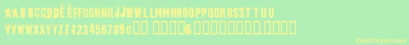 Bluebaby Font – Yellow Fonts on Green Background
