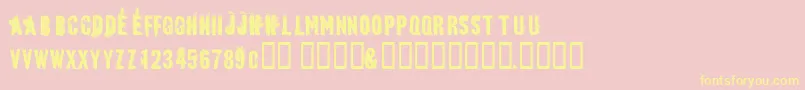Bluebaby Font – Yellow Fonts on Pink Background