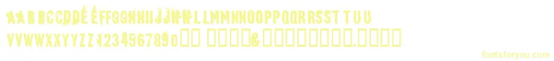 Bluebaby Font – Yellow Fonts on White Background