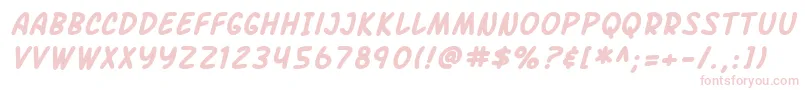 SfArchRivalBoldItalic-Schriftart – Rosa Schriften auf weißem Hintergrund