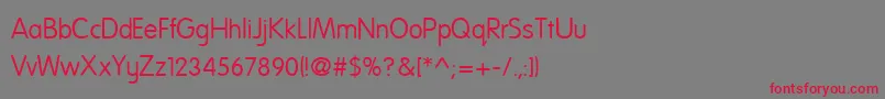 フォントNationff – 赤い文字の灰色の背景