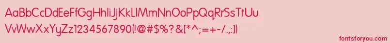 フォントNationff – ピンクの背景に赤い文字