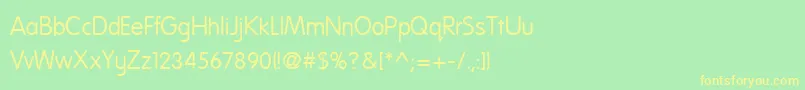 Nationff Font – Yellow Fonts on Green Background