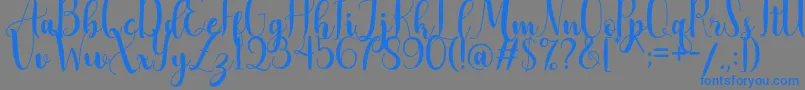 AdreenascriptDemo Font – Blue Fonts on Gray Background