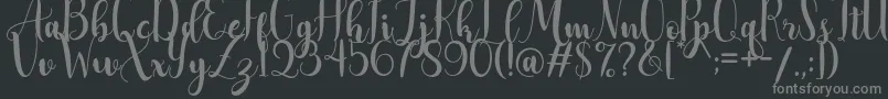 AdreenascriptDemo Font – Gray Fonts on Black Background