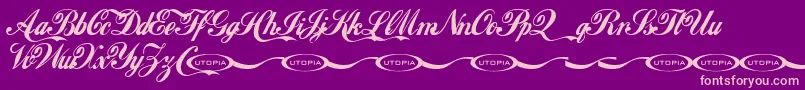 Lokicola Font – Pink Fonts on Purple Background