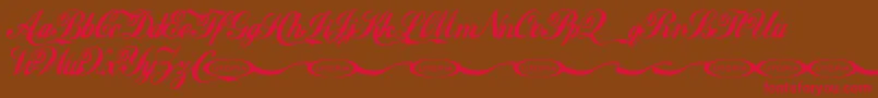 Lokicola Font – Red Fonts on Brown Background