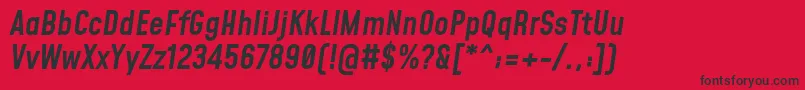 MohaveMediumitalic Font – Black Fonts on Red Background