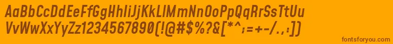 MohaveMediumitalic Font – Brown Fonts on Orange Background