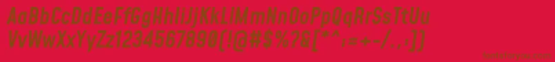 Fonte MohaveMediumitalic – fontes marrons em um fundo vermelho