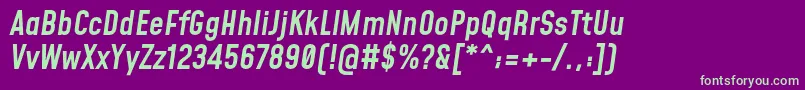 MohaveMediumitalic Font – Green Fonts on Purple Background