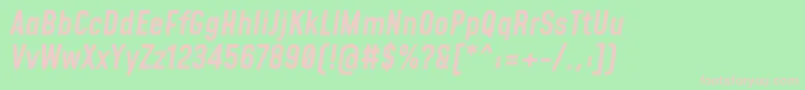 MohaveMediumitalic Font – Pink Fonts on Green Background