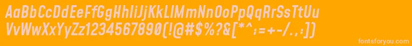 Fonte MohaveMediumitalic – fontes rosa em um fundo laranja