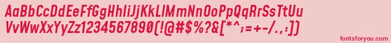 MohaveMediumitalic Font – Red Fonts on Pink Background