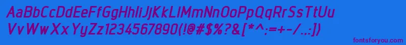 IntropolExtrabolditalic Font – Purple Fonts on Blue Background