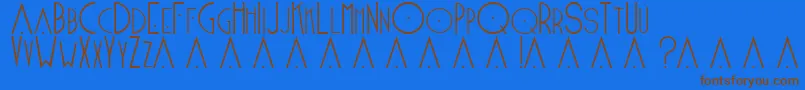 Blake2 Font – Brown Fonts on Blue Background