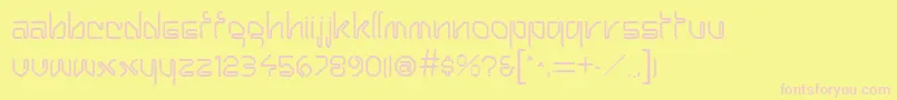 BobbypinRegular Font – Pink Fonts on Yellow Background