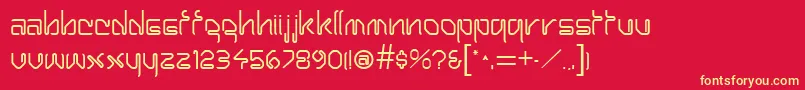 BobbypinRegular Font – Yellow Fonts on Red Background