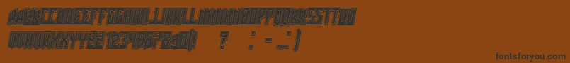 Schwachsinn3DfilledItalic Font – Black Fonts on Brown Background