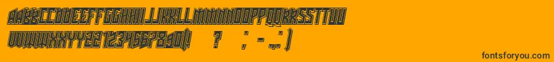 Police Schwachsinn3DfilledItalic – polices noires sur fond orange